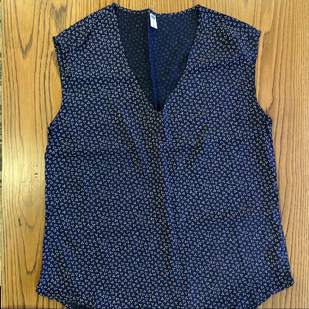 Old Navy Navy Floral Blouse